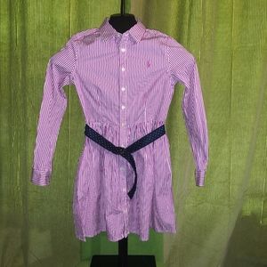 Girls Polo Ralph Lauren Shirt Dress - Size 12